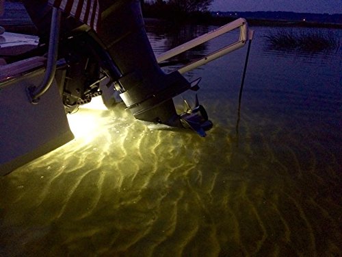 Vega Underwater Transom LED Light - 8000 Lumens, 133 Watts, White Light with Drain Plug - Perfect for Boat, Dock & Marine Lighting