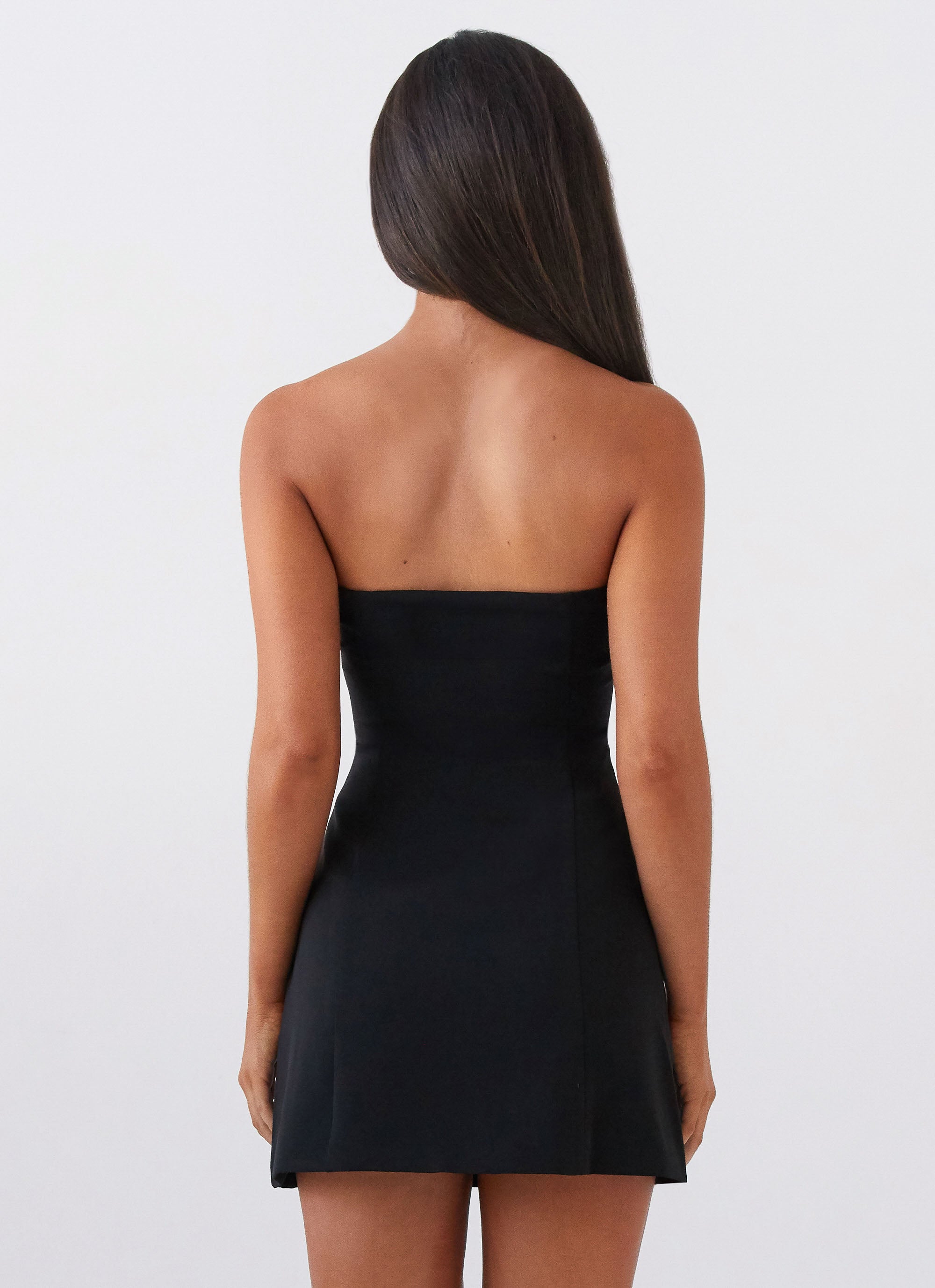 Allora Strapless Mini Dress in Black - Sexy Bodycon Party Dress for Night Out, Club, Date Night