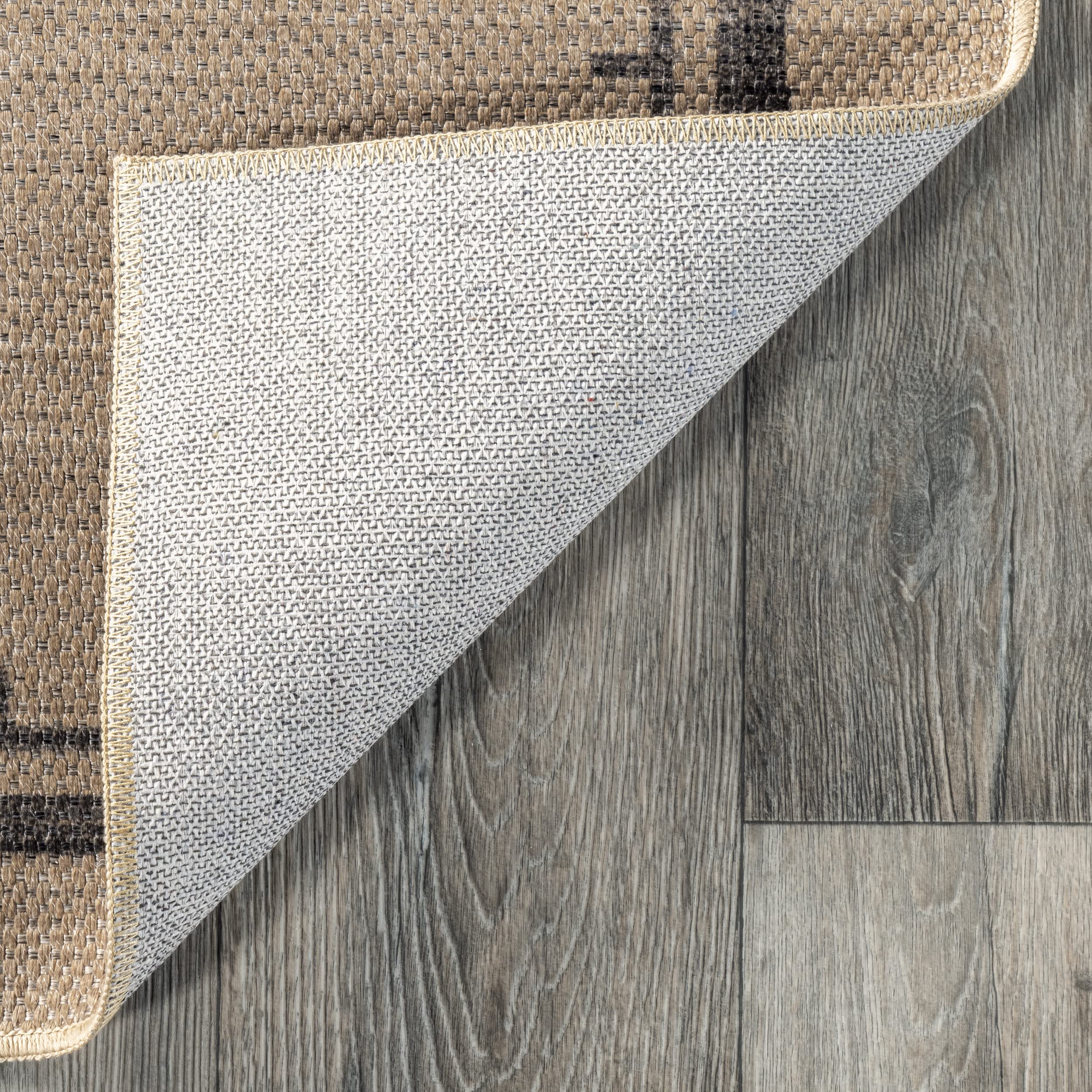 nuLOOM Lauren Liess Audriana Washable Jute Area Rug 8x10 Natural - Perfect for Living Room, Bedroom & Boho Home Decor