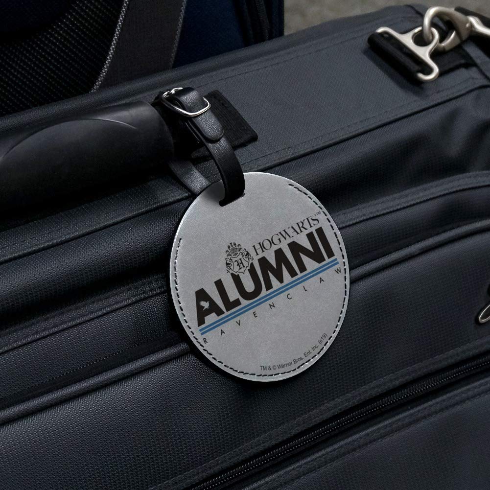 Harry Potter Ravenclaw Alumni Round Leather Luggage Tag - Carry-On ID Tag for Travel Bags, Suitcases & Backpacks - Perfect for Harry Potter Fans, Cosplay & Gift Giving