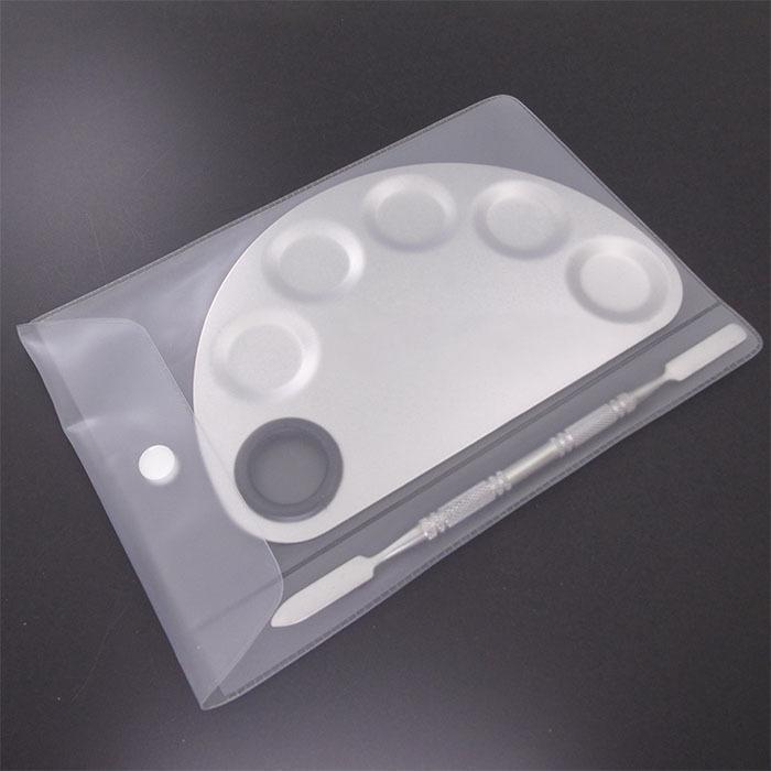 Professional Stainless Steel Nail Art Mixing Palette with Mixing Tool - Perfect for Acrylic, Gel, and Dip Powder Nail Designs at Home or Salon