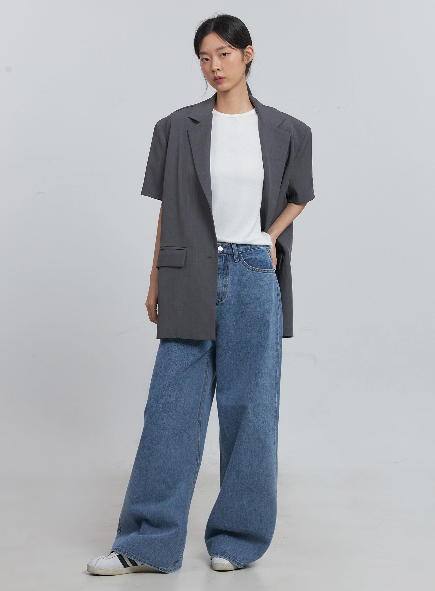Daniela High Waisted Wide Leg Jeans for Women - Stretchy Comfort Denim Pants - Perfect for Casual Outings, Office Wear & Date Nights