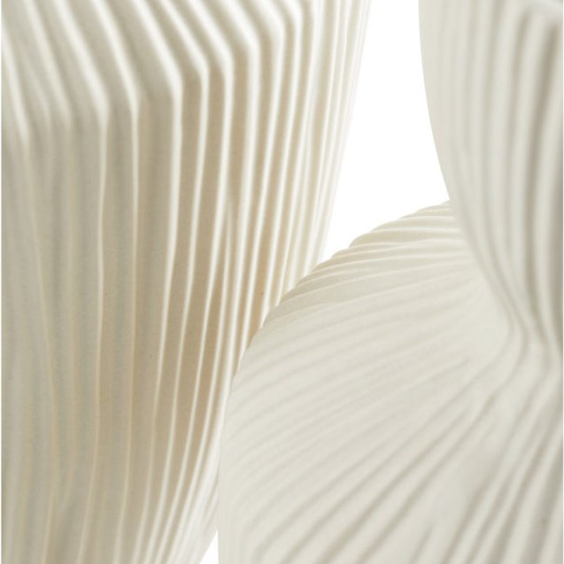 Cyan Design 11208 Bravo Vase - Elegant White Ceramic Small Home Decor for Living Room, Dining Table & Wedding Centerpieces