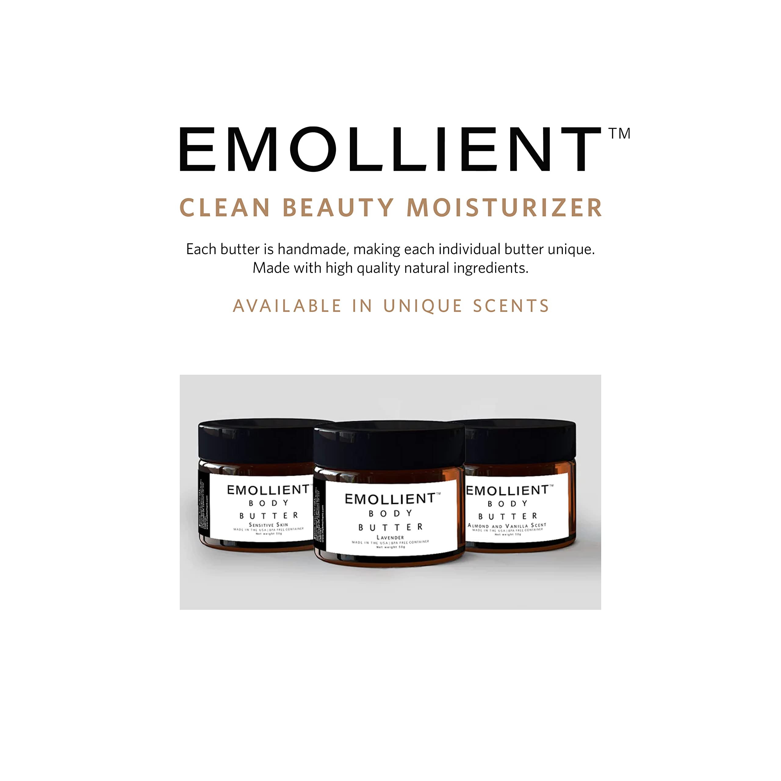 Organic Handmade Moisturizing Butter for Dry Skin & Eczema Relief - Almond Vanilla Scented with Essential Oils, Vitamin Enriched, Antioxidant-Rich (50g) - Perfect for Night Care, Baby Massage & Cracked Heel Treatment