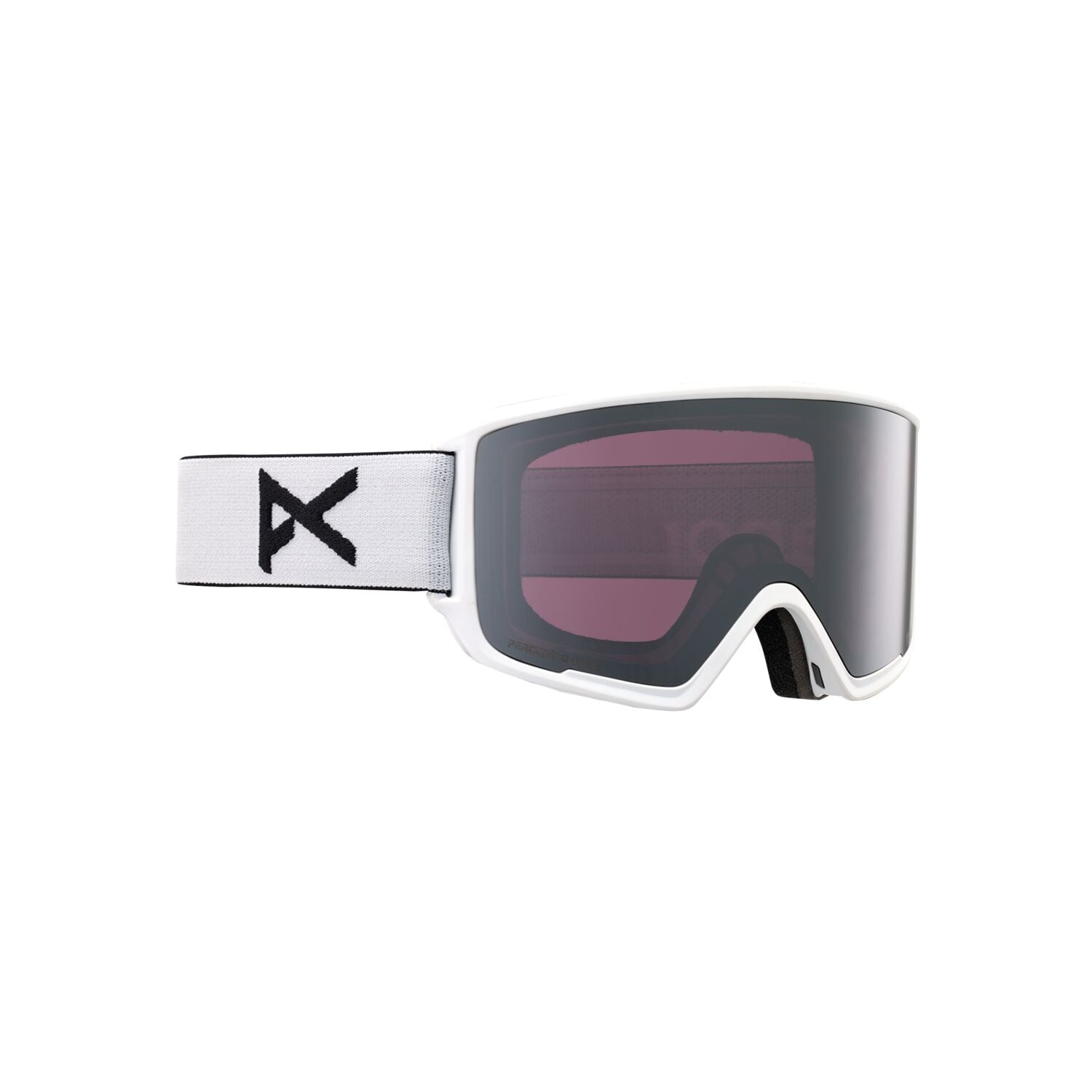 Anon M3 MFI Certified Cylindrical Snow Goggles - White with Perceive Sunny Onyx Lens for Skiing & Snowboarding - UV Protection & Anti-Fog for Winter Sports
