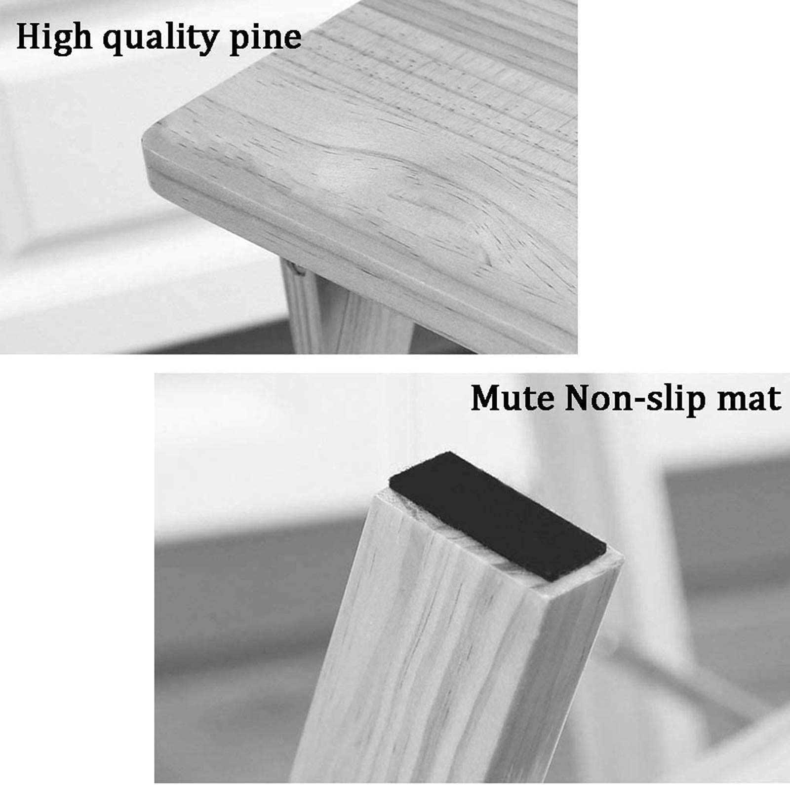 KAZUP Solid Wood Folding Step Stool for Home - Portable Multifunctional Library Stool, Indoor Climbing Step Ladder for Kids & Adults - Perfect for Kitchen, Bathroom, and Bookshelf Access