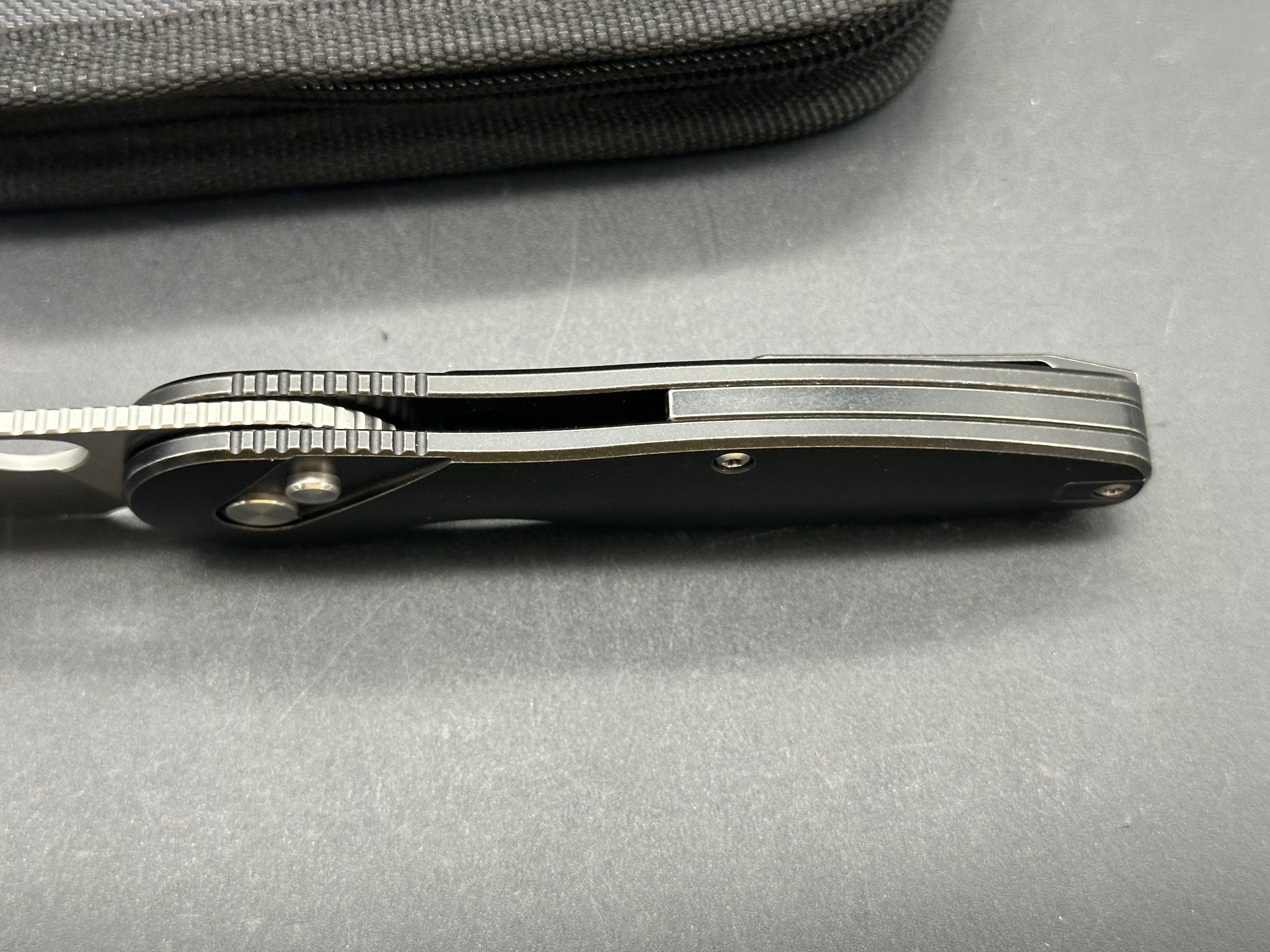 Premium Indiana Knives EDZ Titanium Folding Knife with Vanax SuperClean Blade - Perfect for Camping, Hiking & Everyday Carry (EDC)