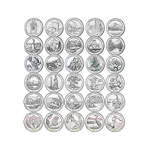 Complete US State Quarters 1999-2009 & National Park Quarters 2010-2021 Collection in Premium Map Book - Perfect for Coin Collectors, History Enthusiasts & Unique Gift Ideas
