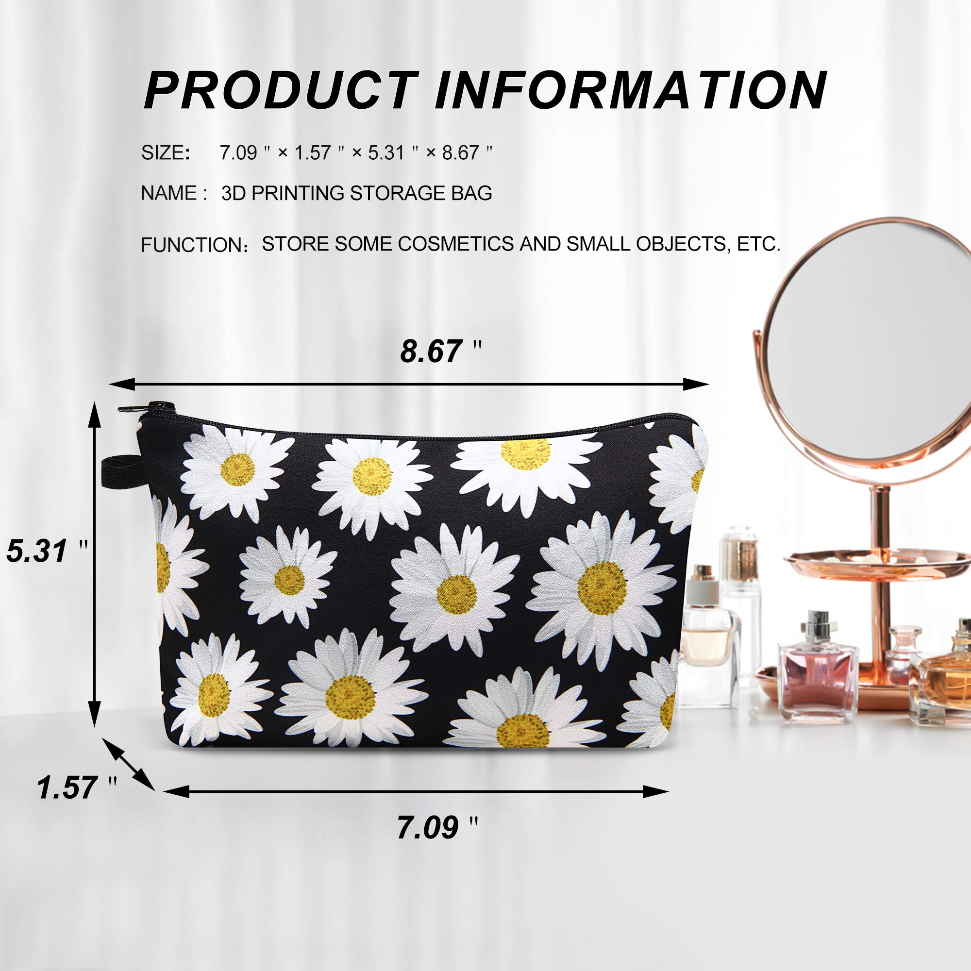 Waterproof Travel Makeup Bag for Women - Portable Cosmetic Pouch & Toiletry Organizer | Perfect for Purse, Gym, Vacation & Daily Essentials Storage