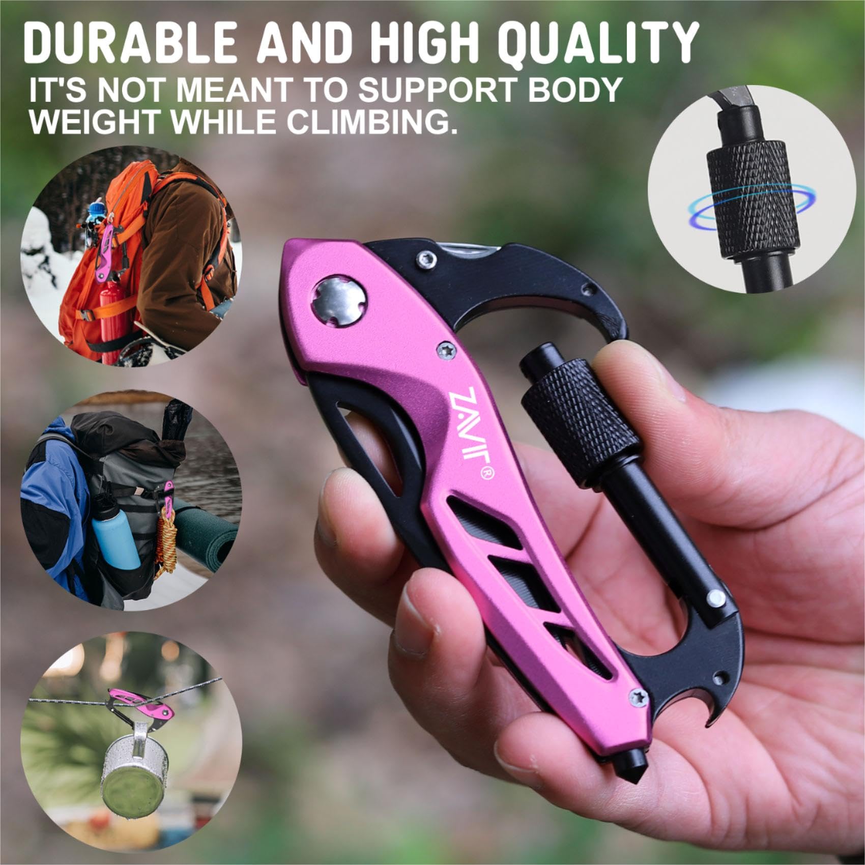Pink Multitool for Women - Unique Gift for Mom, Wife, Girlfriend | Christmas, Mother's Day, Valentine's Birthday Present | Cool Gadgets & Stocking Stuffers | Perfect for Home, Office & Outdoor Use