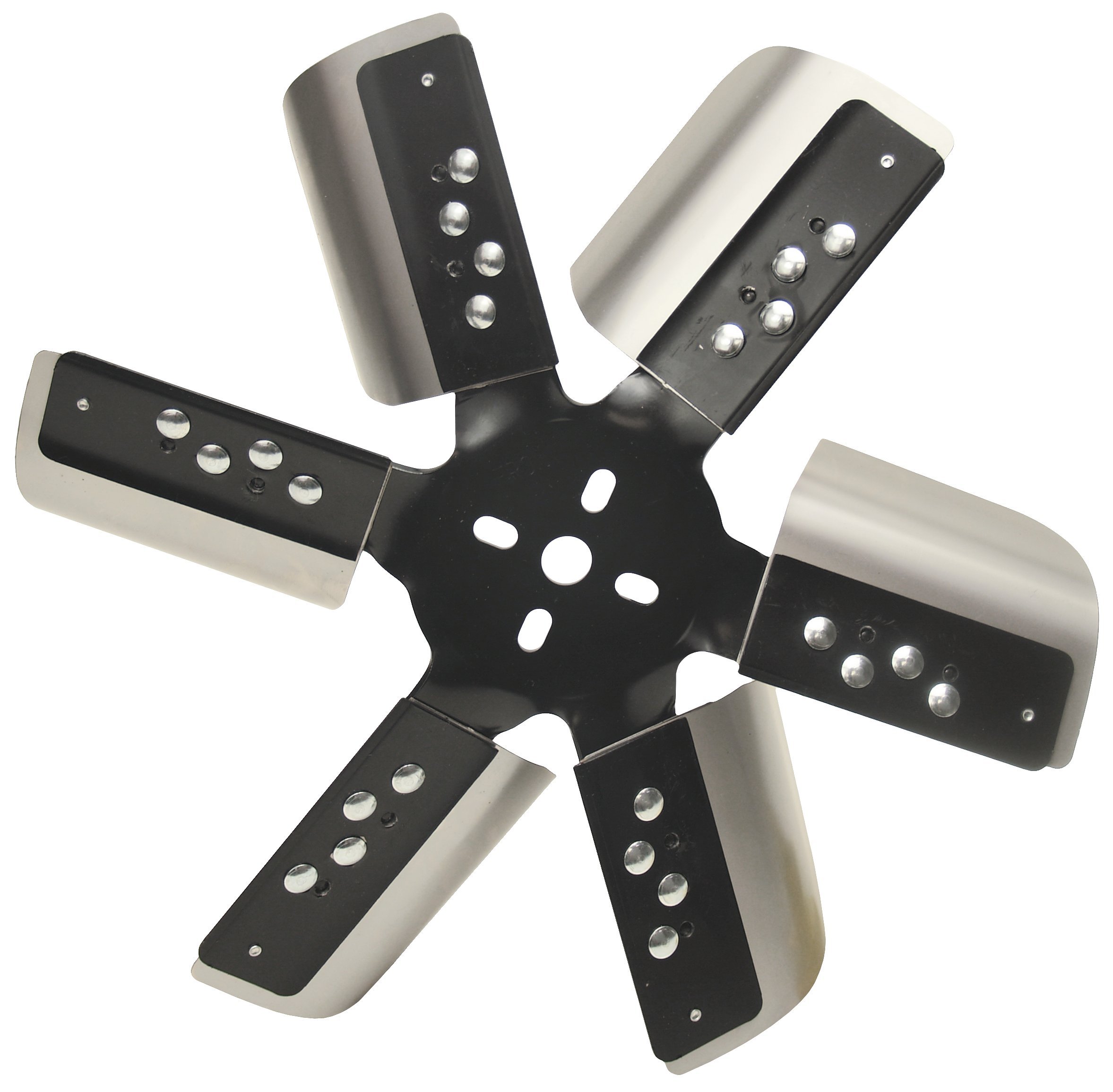 Derale 17015 15-Inch Heavy Duty Stainless Steel Flex Fan - Standard Rotation for High-Performance Cooling | Ideal for Automotive, Marine & Industrial Applications