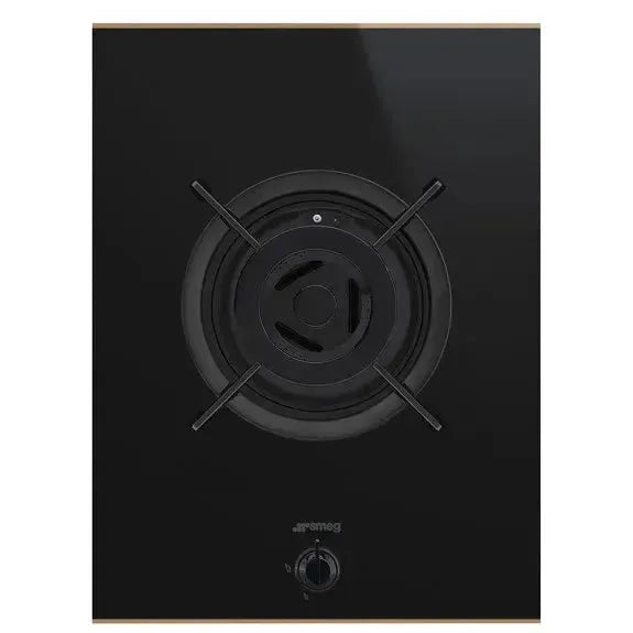 Smeg 38cm Dolce Stil Novo 1 Burner Ceramic Gas Cooktop in Black & Copper - Premium Kitchen Appliance for Modern Home Cooking & Gourmet Meals