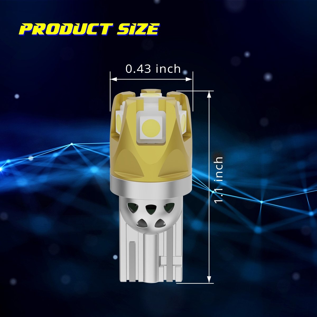 168 194 LED Bulbs - Super Bright 2825 W5W LED Replacement Bulbs for Interior, License Plate, and Marker Lights - Perfect for Cars, Trucks, RVs, and Marine Vehicles