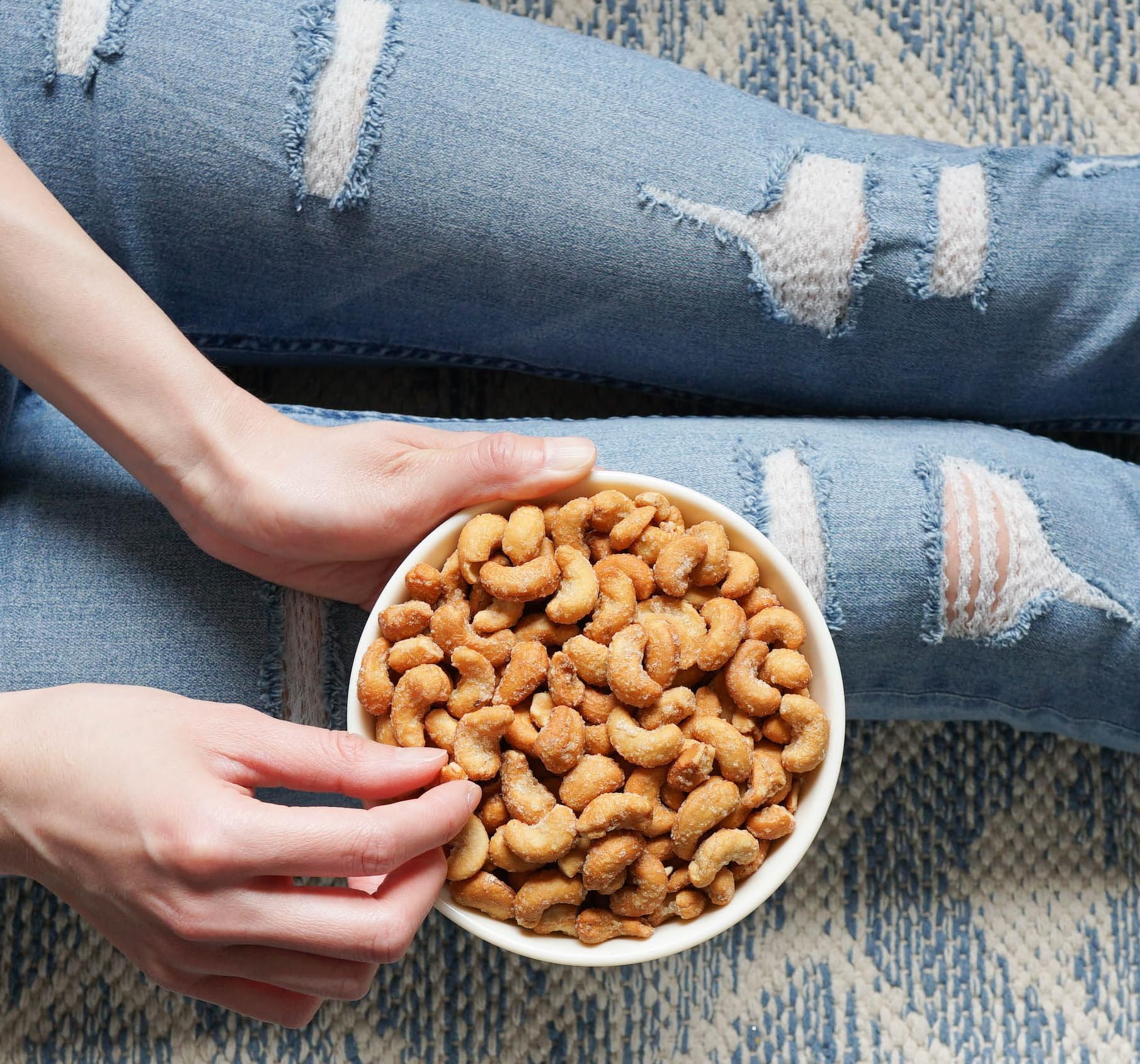 Honey Roasted Cashews - 32oz, Vegan & Kosher Snack for Office & Travel