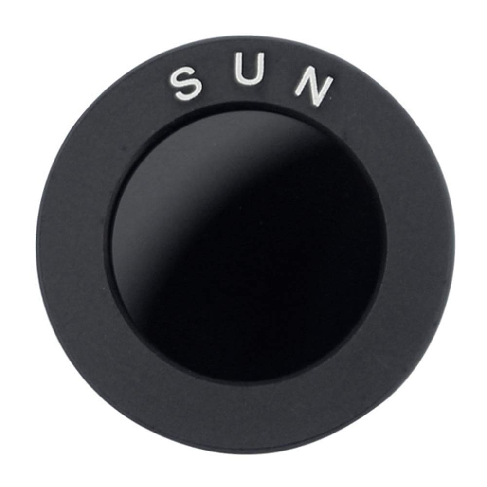 JOPEDIN 1.25 Inch Black Solar Filter for Telescopes - M28X0.6 Thread Glass Lens for Safe Sun Observation - Perfect for Solar Eclipses, Astronomy & Astrophotography