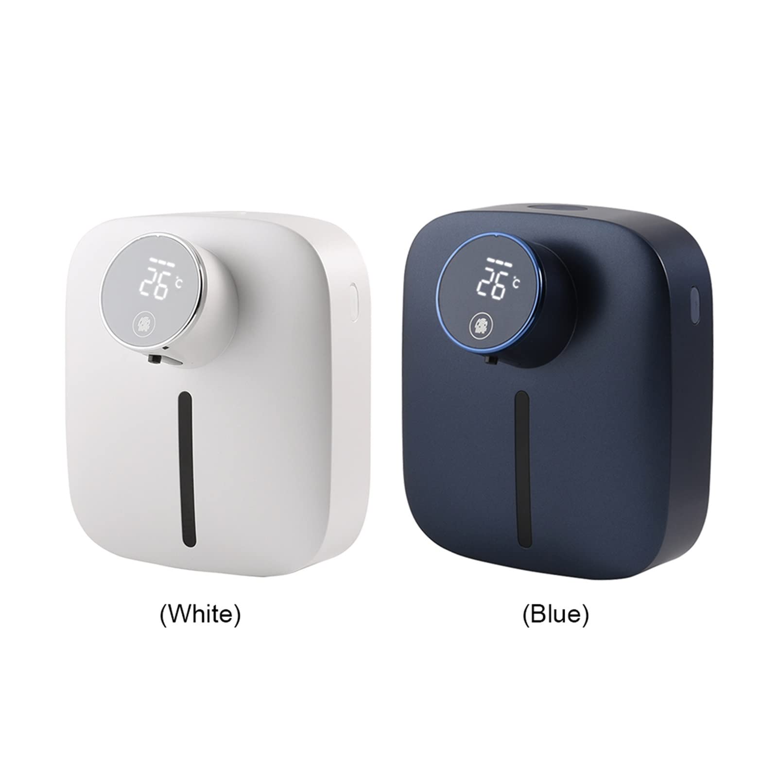 Smart USB Rechargeable Automatic Foam Soap Dispenser - Touchless Wall Mount Hand Wash Machine for Home, Kitchen & Bathroom (Blue) - Hygienic & Portable Digital Display Liquid Soap Dispenser for Families & Offices
