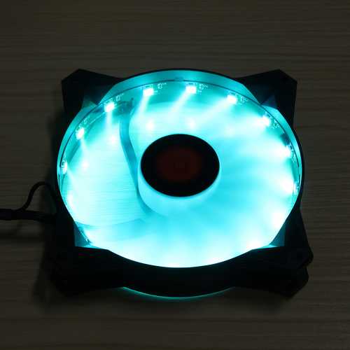Coolmoon 120mm RGB LED Computer Cooling Fan with Adjustable Speed - High Performance PC Case Fan for Gaming Rigs, Workstations & PC Builds - Perfect for Cooling CPU, GPU & PC Components