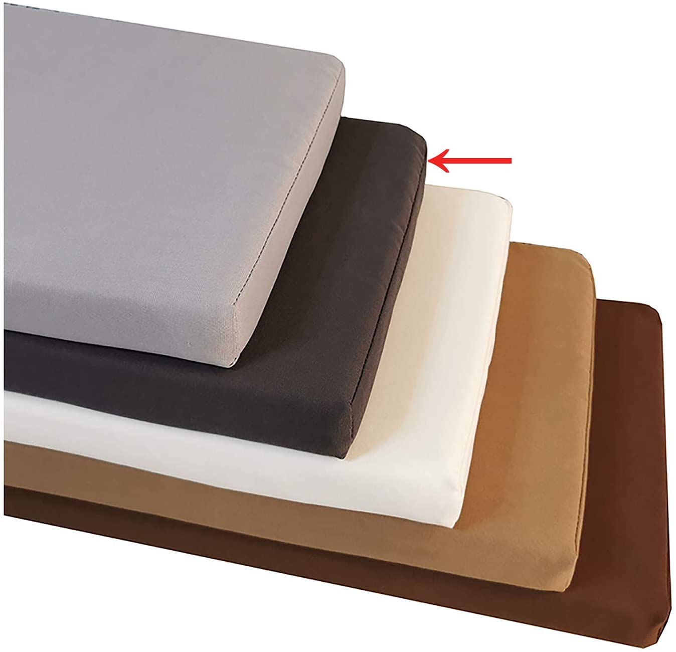 Outdoor Bench Cushion - Waterproof Memory Foam Patio Furniture Cushion with Non-Slip Rubber Back - Perfect for Garden Swing, Deck Chairs, and Indoor Sofa Seating