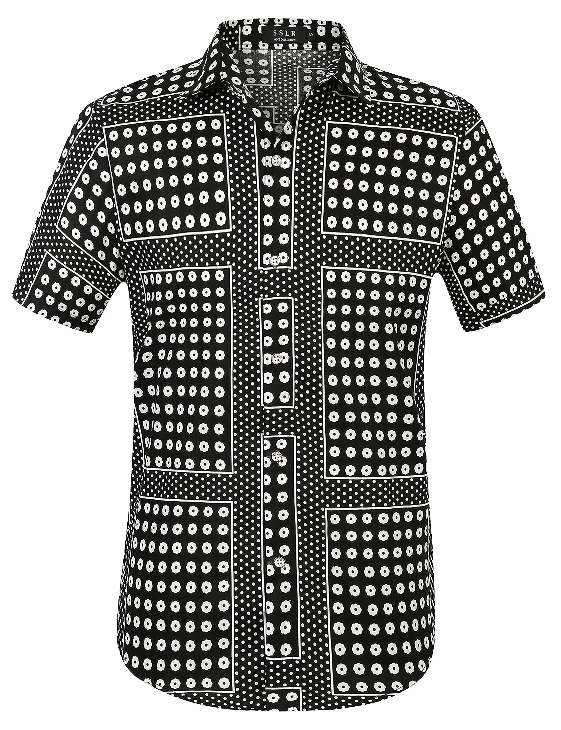 **Men's Hawaiian Shirt - Tropical Floral Short Sleeve Casual Button Down Beach Shirt for Summer Vacation, Luau Party & Island Getaway**