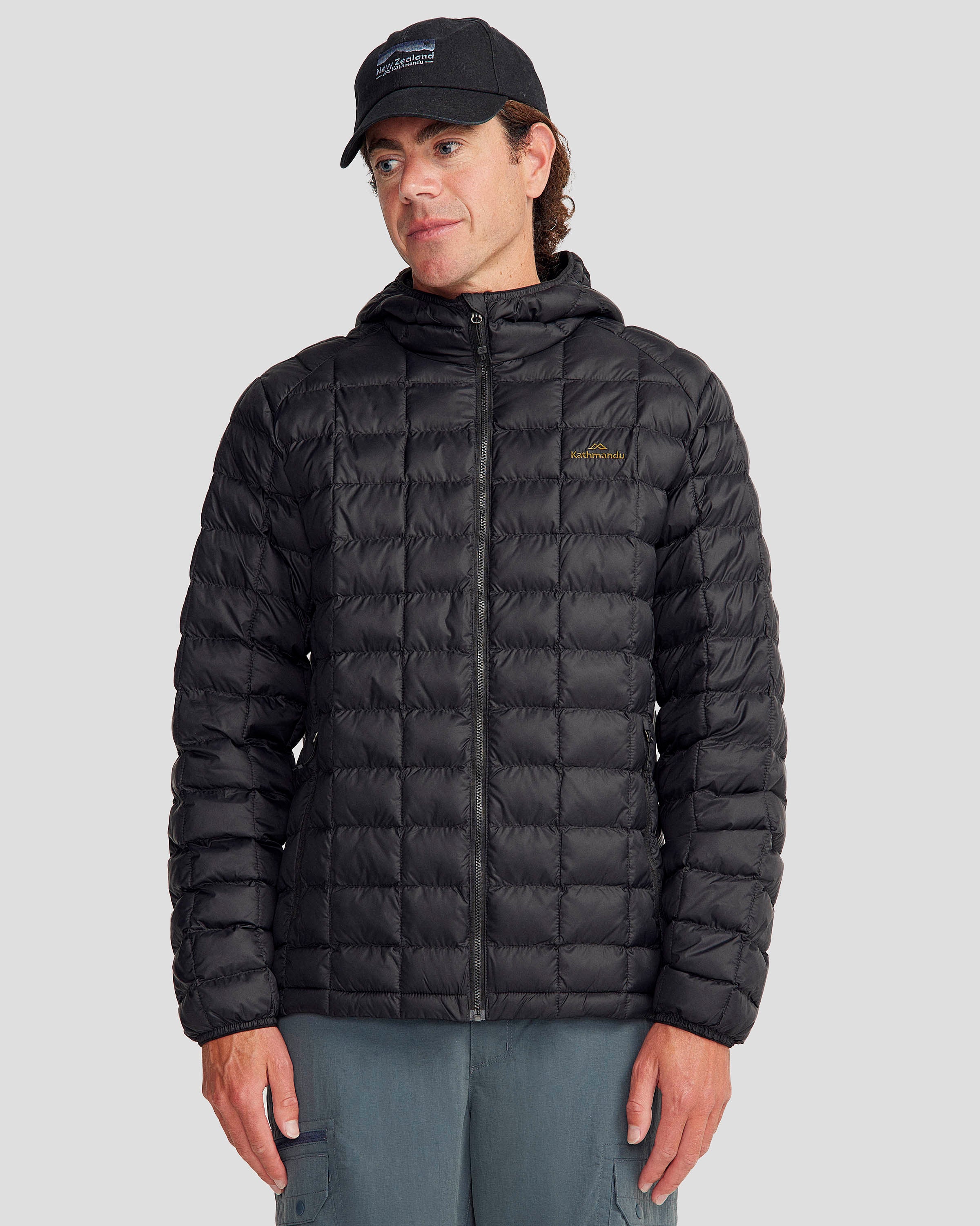 Men's Heli Insulated Hooded Jacket - Waterproof Winter Coat for Outdoor Activities | Black Stingray Color | Perfect for Hiking, Skiing & Cold Weather Adventures