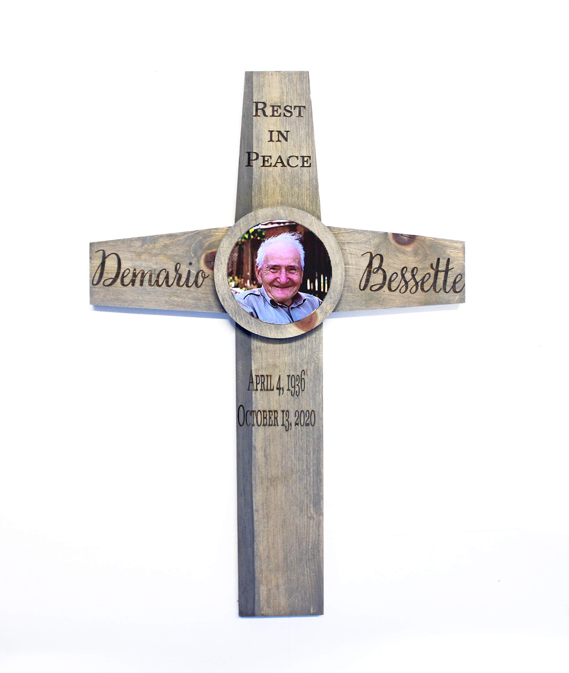 Personalized Memorial Cross for Loved Ones - Unique Keepsake for Funerals, Memorials & Graveside Remembrance