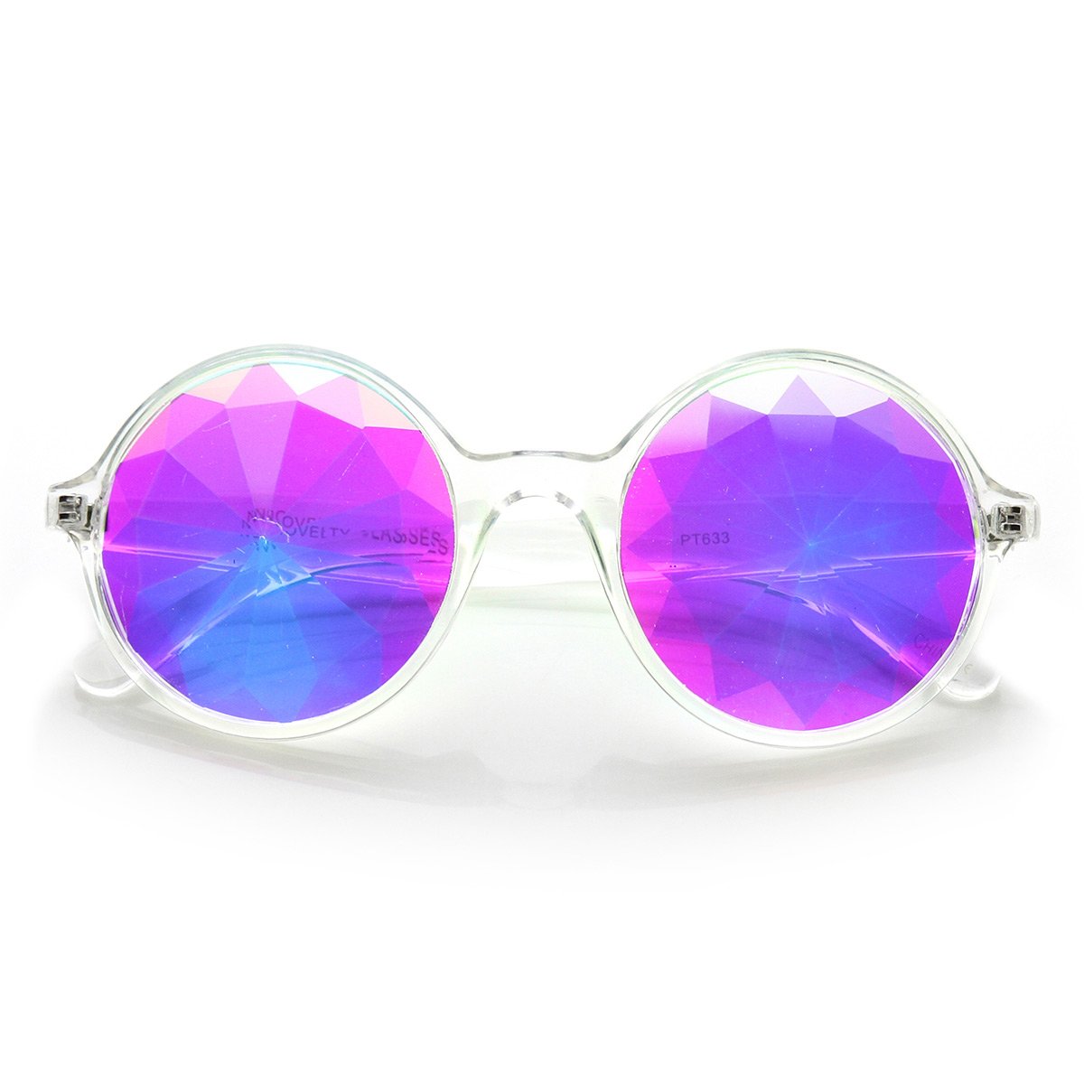 ZeroUV Emerald Light Effects Geometric Prism Kaleidoscope Glasses - Fun Party Accessories for Raves, Concerts & Festivals