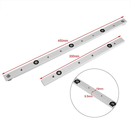 High Strength Aluminum Alloy Miter Bar Slider - 450mm Table Saw Miter Gauge Rod for Woodworking | Precision Jig & Fixture Tool for Building Custom Jigs | Perfect for DIY Projects, Cabinet Making, and Furniture Construction