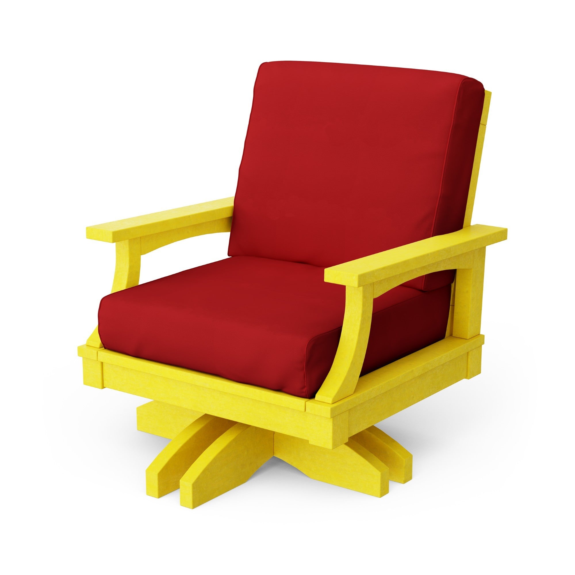 Heritage Deep Seating Swivel Chair - 360° Rotating Patio Lounge Chair with Cushions, Weather-Resistant Outdoor Furniture for Garden, Poolside & Backyard Relaxation