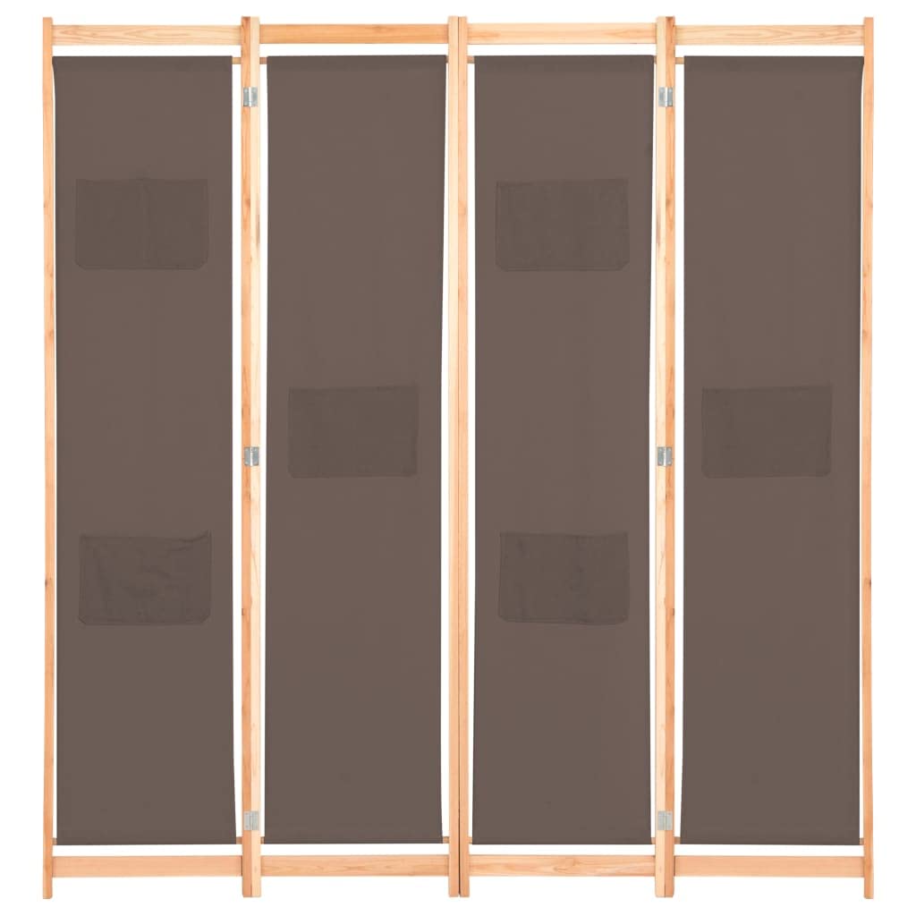 4-Panel Folding Room Divider Privacy Screen - 62.9