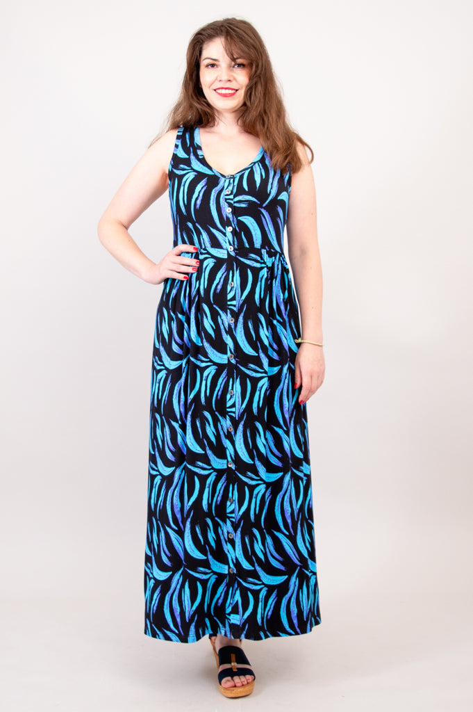 Liane N/S Dress - Stylish Bamboo Fabric Cuban-Inspired Flowy Dress for Women | Perfect for Beach Vacations, Summer Parties & Casual Outings