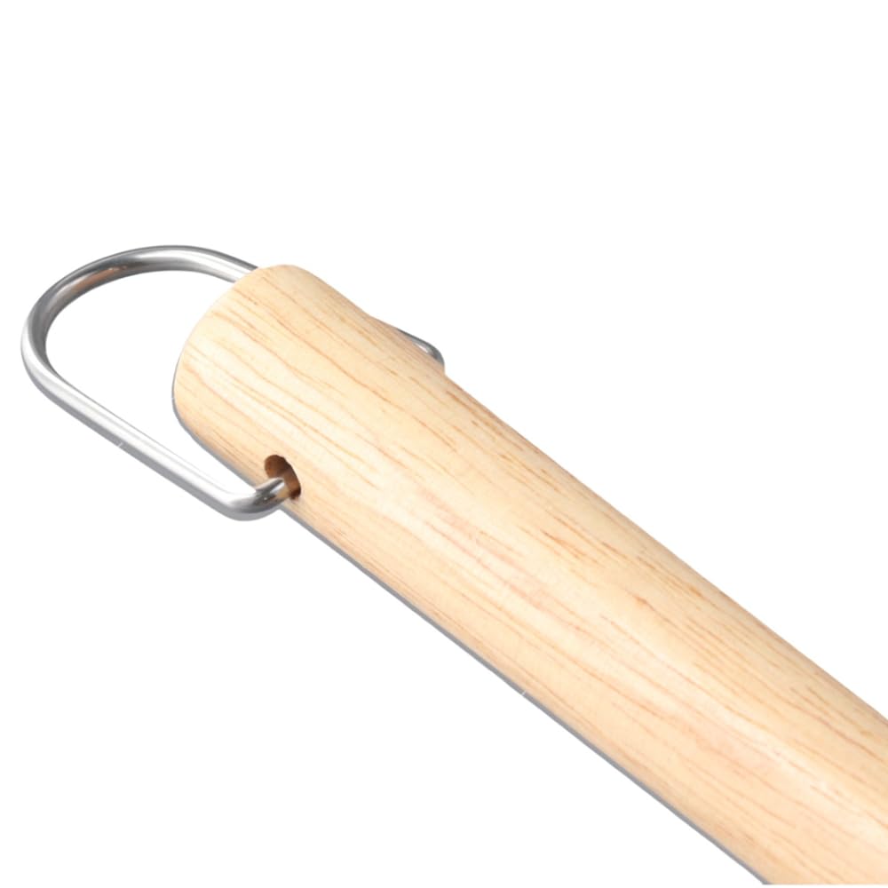 Premium Wooden Long Handle BBQ Basting Mop with 4 Extra Replacement Heads - Grill Brush for BBQ, Smoking, Steak & Meat - Perfect for Backyard Grilling, Camping & Outdoor Cooking