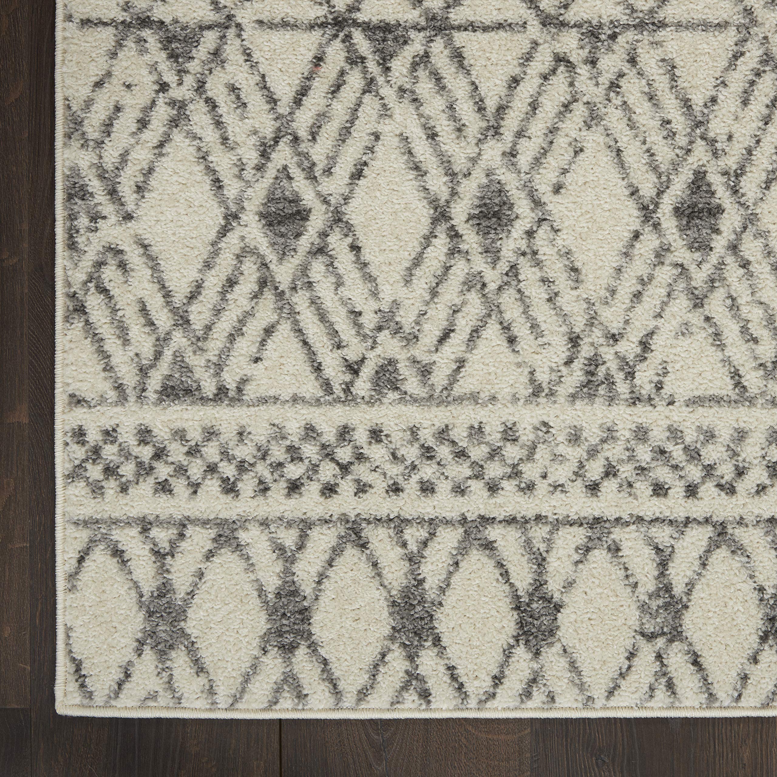 Nourison Passion Geometric Ivory/Grey 3'9