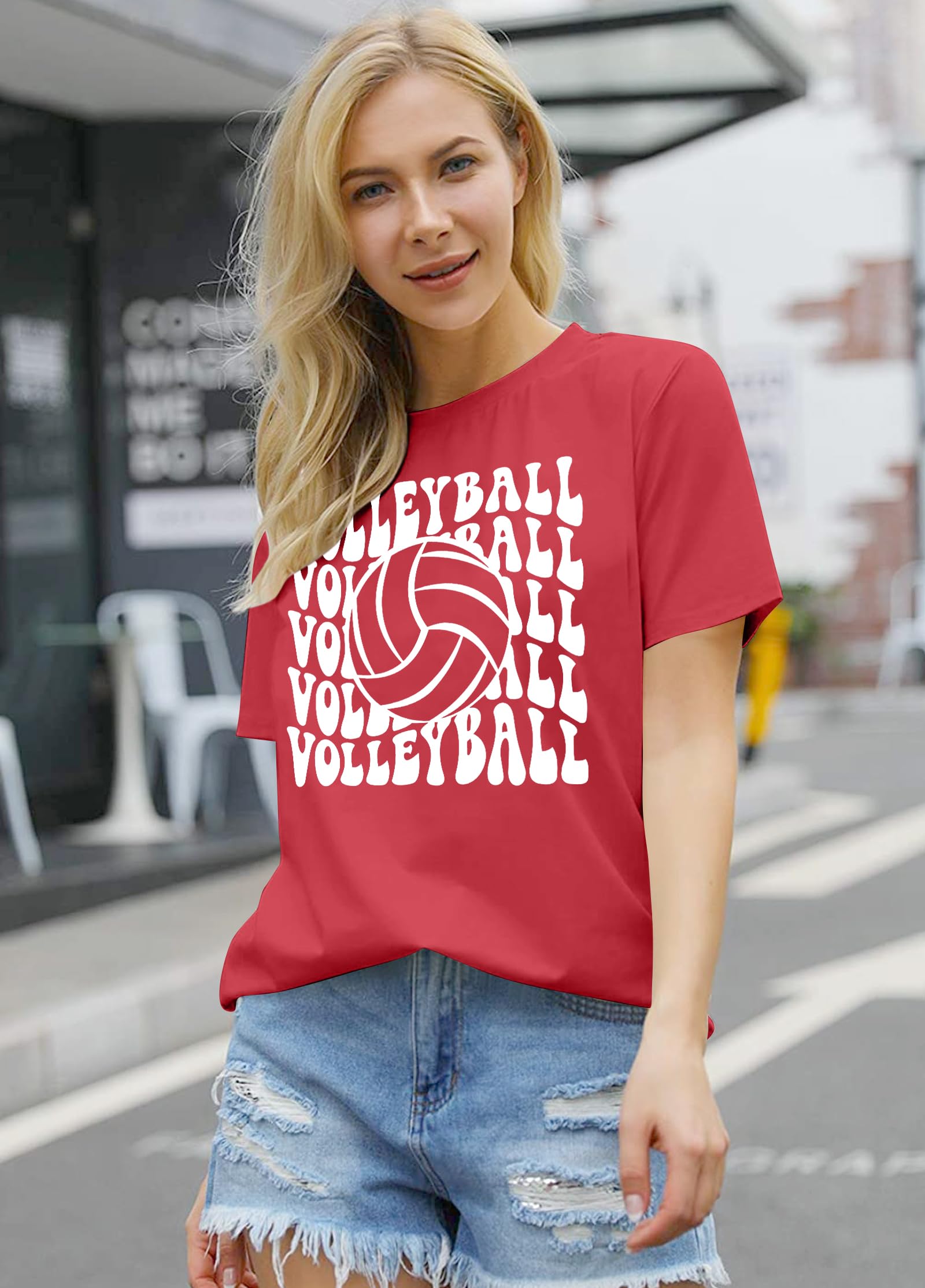 Volleyball Mom T-Shirt for Women - Comfortable Graphic Short Sleeve Tee - Perfect for Games, Practice & Team Spirit