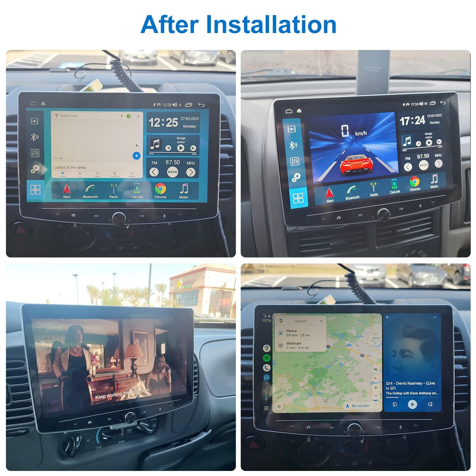 10 Inch Double Din Car Stereo with Wireless CarPlay & Android Auto - Detachable Android Car Radio, GPS Navigation, Bluetooth, Backup Camera, WiFi, 2GB+32GB - Perfect for Road Trips & Daily Commuting