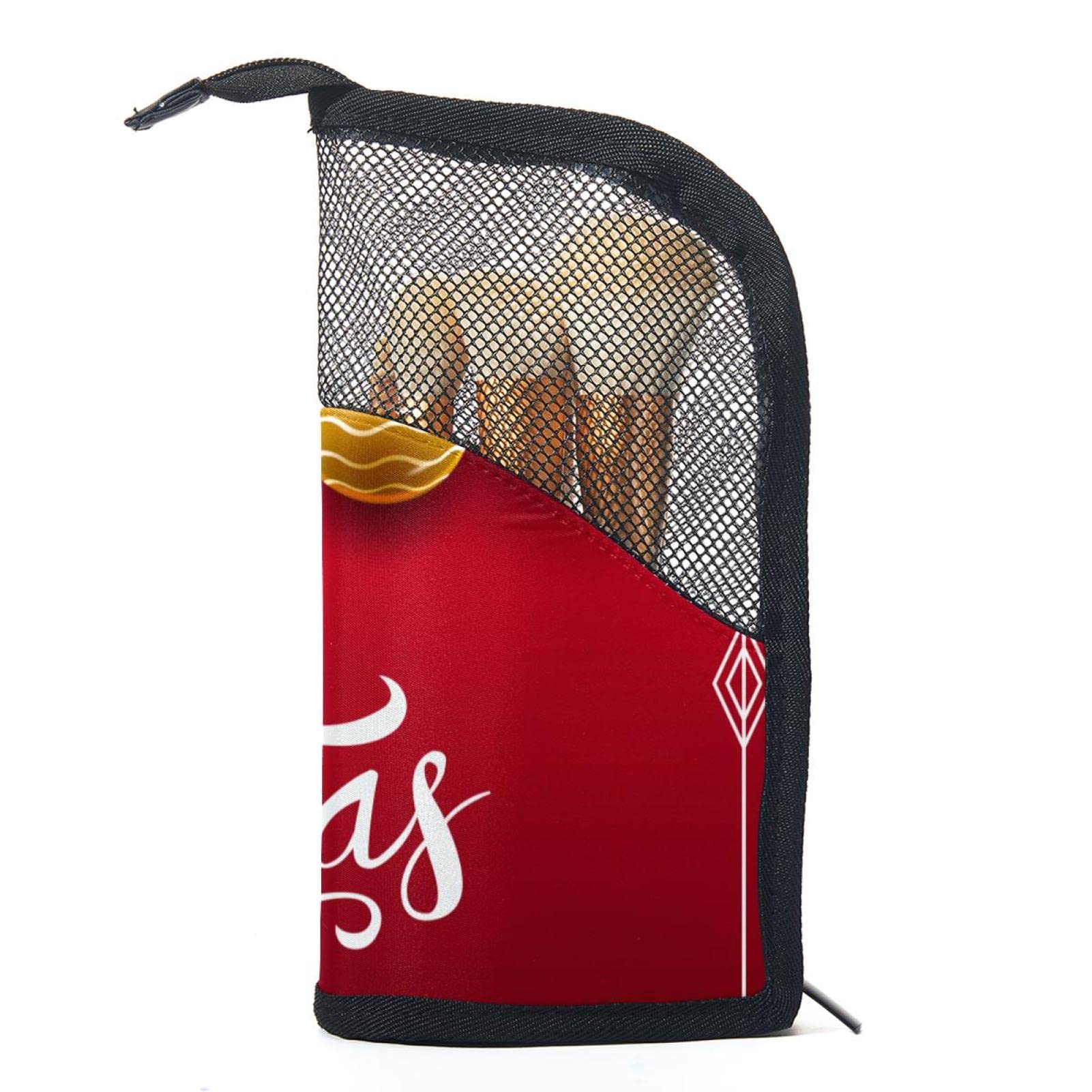 12-Piece Makeup Brush Organizer Bag with Christmas Design - Portable Travel Cosmetic Brush Holder Case for Makeup Artists & Beauty Enthusiasts - Perfect for Holiday Gifts, Home Storage & On-the-Go Touchups