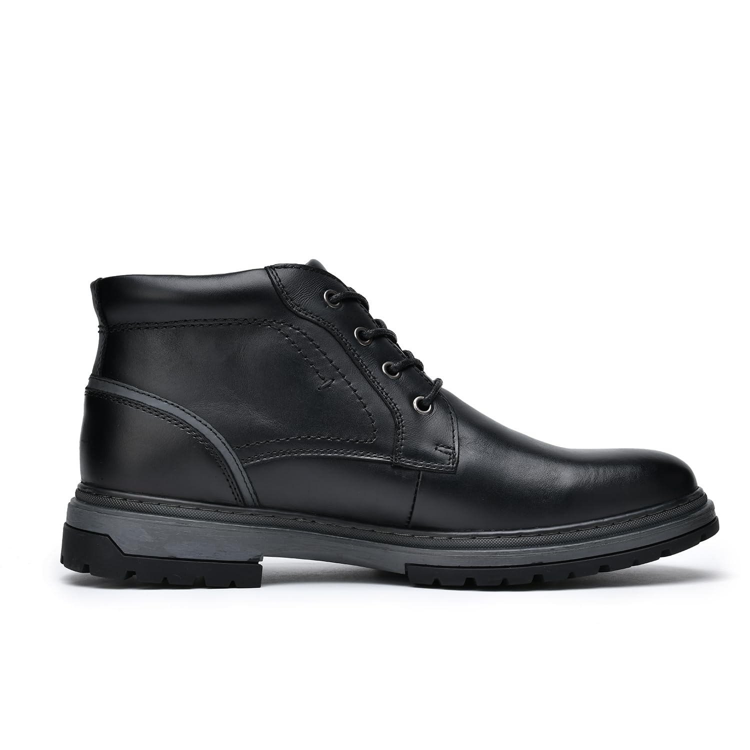 Men's Chukka Boots - Casual Ankle Boots for Motorcycle & Combat | Black Leather Boots for Everyday Wear & Outdoor Adventures