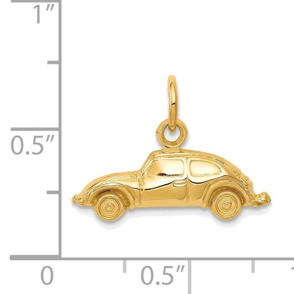 14K Yellow Gold Car Charm Jewelry - Perfect for Gifts & Travel