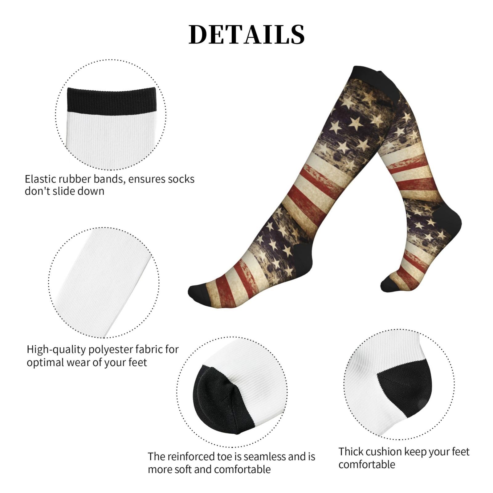 Tie Dye Compression Socks for Women & Men - Knee High Support Socks for Running, Hiking & Athletic Performance - Improve Circulation & Reduce Fatigue