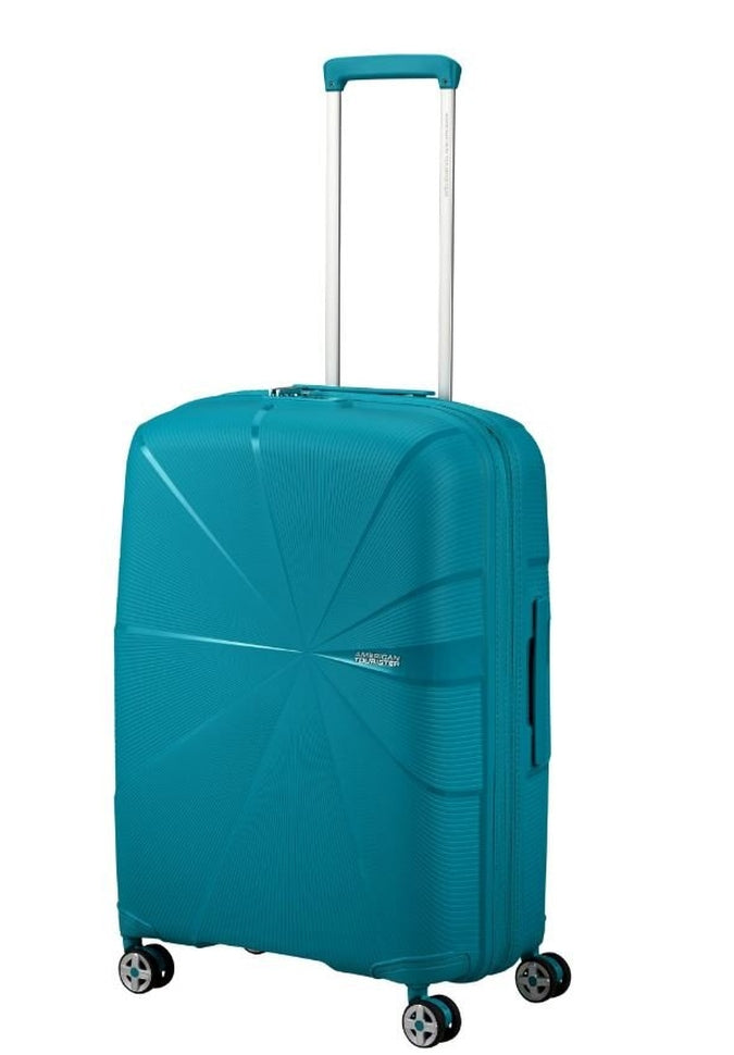 American Tourister StarVibe Medium Spinner Luggage - 24 Inch Expandable Carry On Suitcase with 360° Spinner Wheels for Travel, Business Trips & Vacations