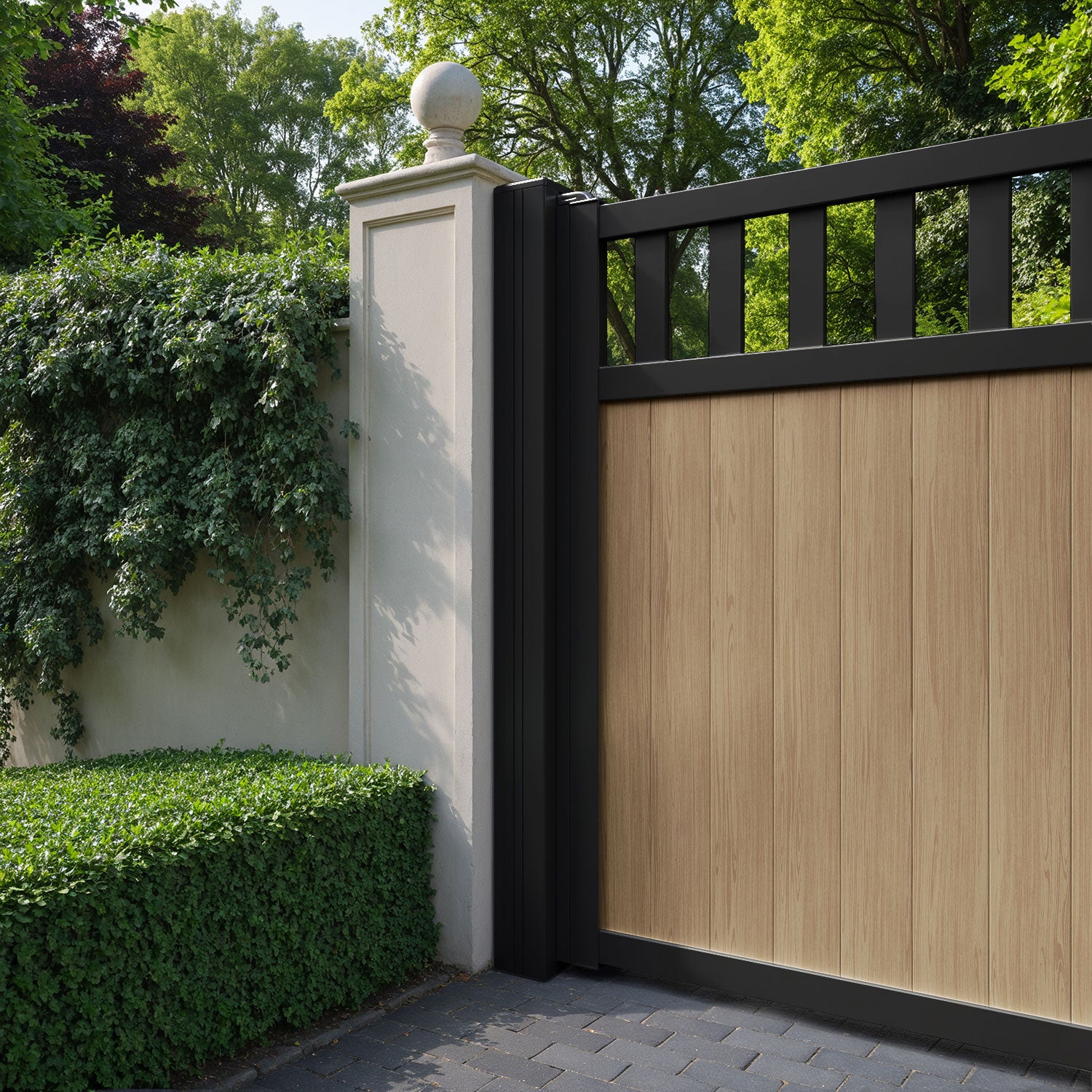 Ashfield Aluminum High Middle Driveway Gate - Durable & Secure Driveway Entrance Solution for Homes, Farms & Commercial Properties