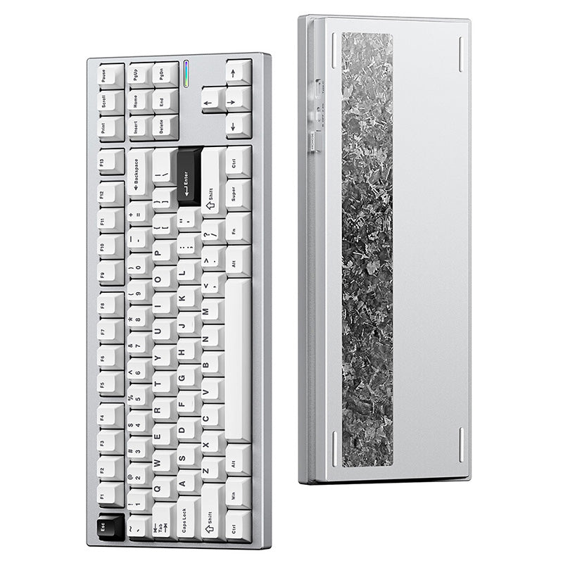 MCHOSE GX87 Aluminum Wireless Mechanical Keyboard - Hot-Swappable, RGB Backlit, Bluetooth 5.1 for Gaming & Office Use - Quick Disassemble Case for Easy Customization - Perfect for PC, Mac, Laptop & Home Office Setup