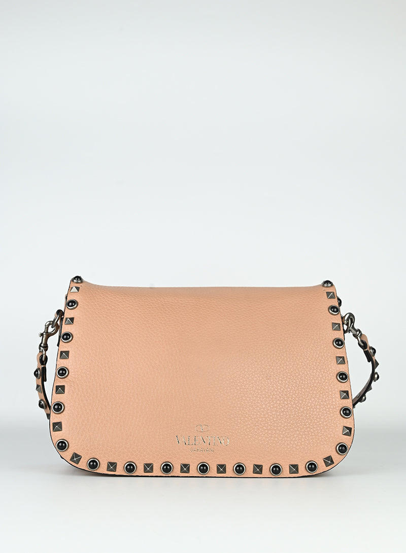 Valentino Rockstud Shoulder Bag in Nude - Perfect for Everyday Wear, Date Nights & Special Occasions
