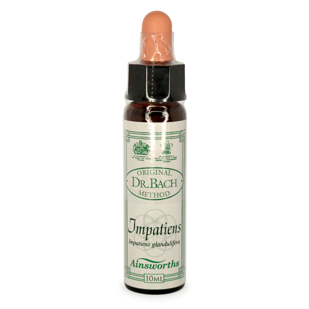 Ainsworths Bach Flower Remedies Impatiens - Natural Stress Relief & Emotional Balance Drops for Calmness, Focus & Patience | Perfect for Work, Study & Daily Relaxation