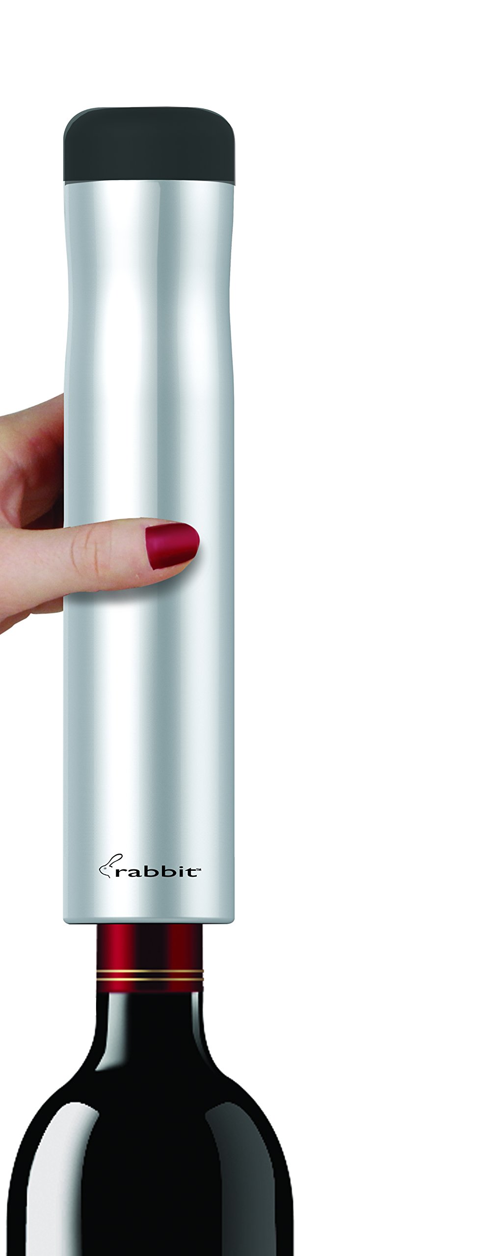 Automatic Electric Wine Bottle Opener - Rabbit Corkscrew with Silver Finish | Perfect for Home Bars, Dinner Parties & Wine Tasting Events