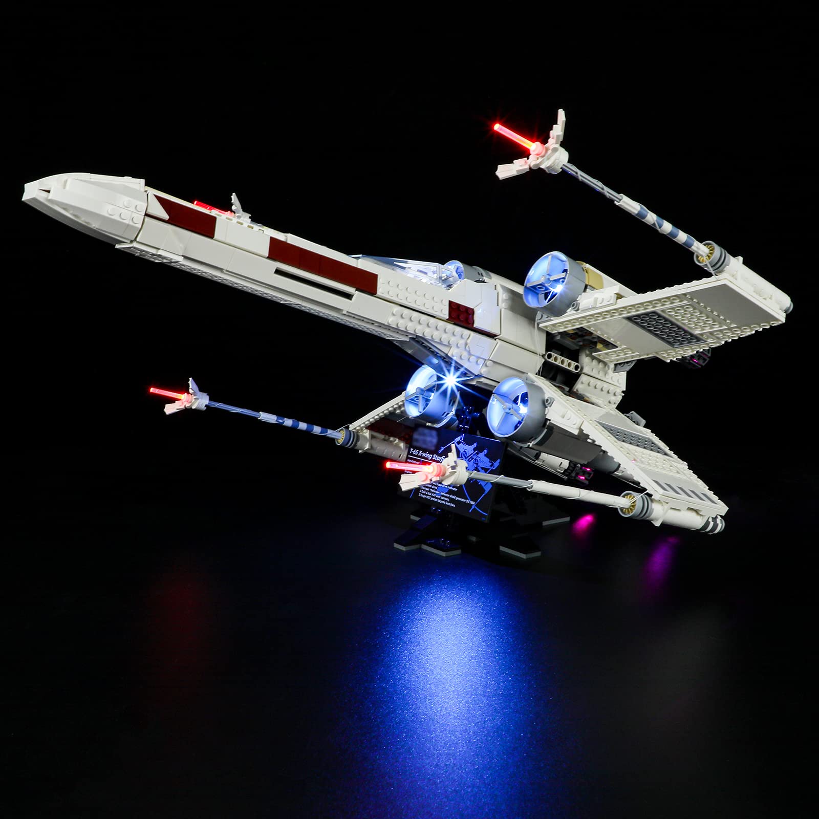 GEAMENT LED Light Kit for Lego X-Wing Starfighter 75355 - Compatible with Star Wars Building Set (Model Not Included) - Perfect for Display & Nighttime Illumination