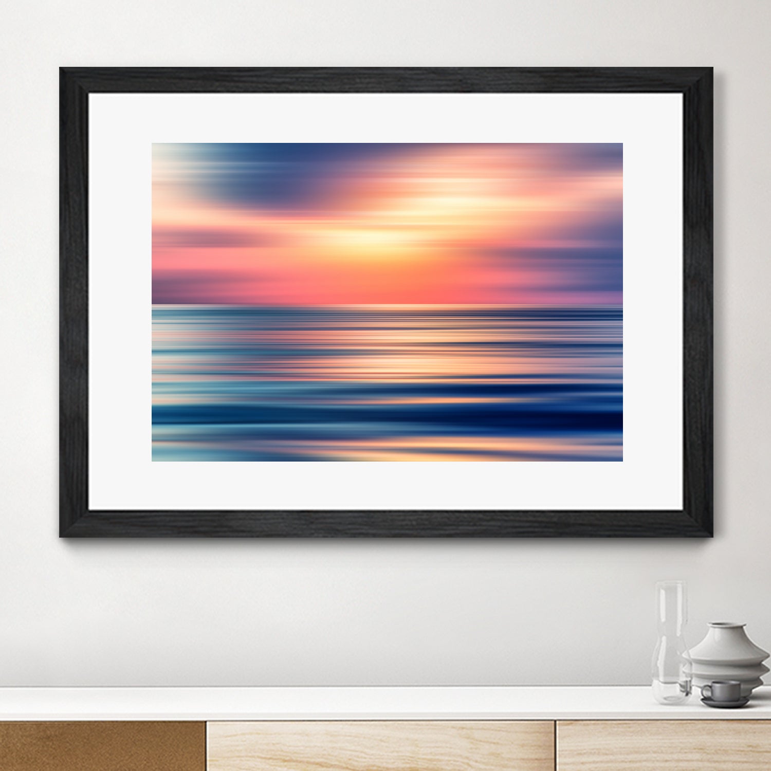 Abstract Sunset II Wall Art - Modern Canvas Painting for Home & Office Decor - Perfect for Living Room, Bedroom, or Office Space