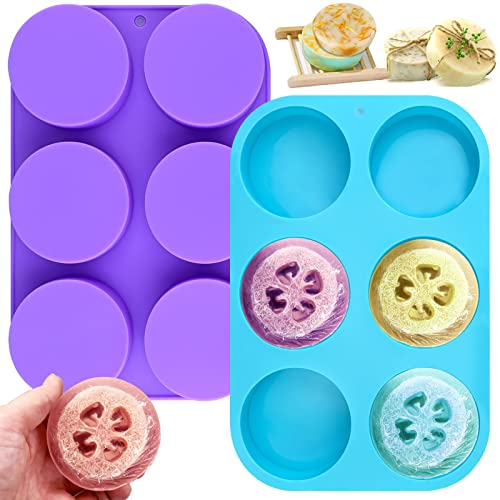 6 Cavity Round Soap Molds