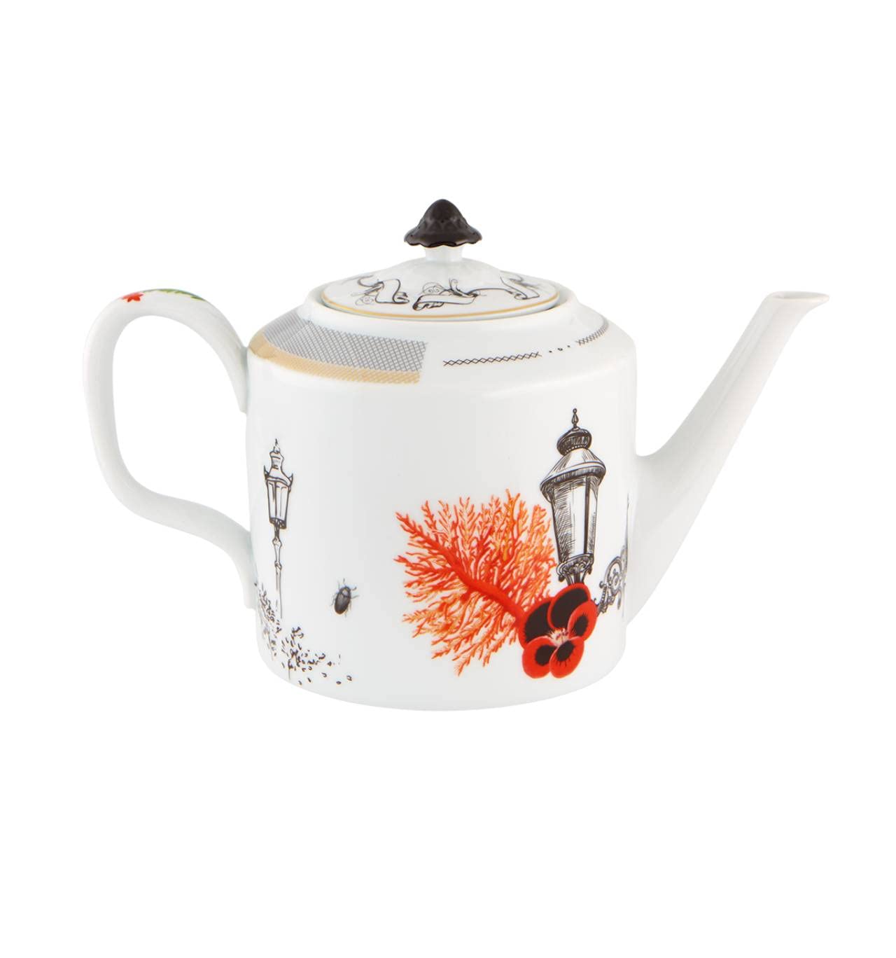 Vista Alegre Petites Histoires Porcelain Tea Pot - Elegant Floral Design for Afternoon Tea & Home Decor - Perfect for Tea Lovers & Gift Giving