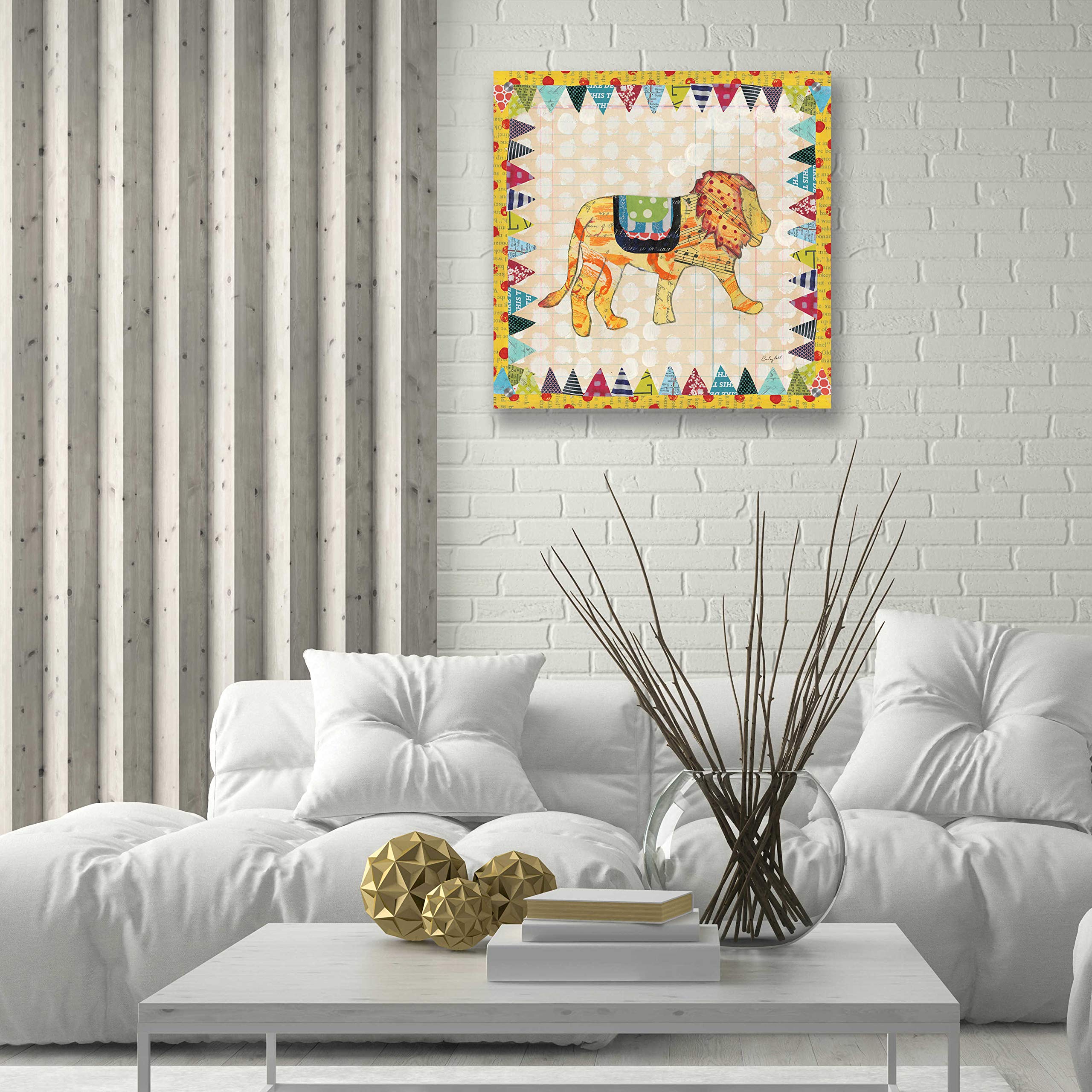 Circus Fun IV by Courtney Prahl - Vibrant 24x24 Inch Acrylic Glass Wall Art - Perfect for Living Room, Bedroom & Office Decor