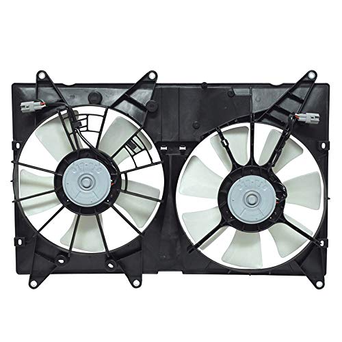 RAREELECTRICAL New Cooling Fan Compatible With Toyota Highlander 2.4L 2006-2007 - Replacement Part Numbers 16361-20070, 1636120070, 16361-20080, 1636120080, 16363-20360, 1636320360, 16711-20120, 1671120120, To3115128 - Perfect for Engine Overheating Prevention & Summer Driving